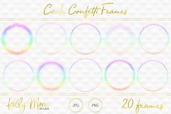 Pastel Rainbow Circle Confetti Frames Product Image 2