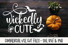 Wickedly Cute - Halloween Cut File - SVG, DXF &amp; PNG Product Image 1