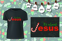 Christmas It&#039;s All About Jesus SVG Christmas SVG Funny Product Image 1