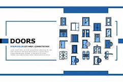 Interior Doors Types Landing Header Vector Product Image 1