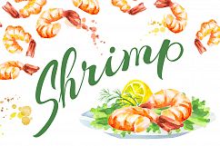 Shrimp bundle. Watercolor Product Image 1