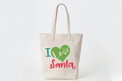 I Love Santa - Christmas SVG Cut File - DXF PNG EPS JPG AI Product Image 8