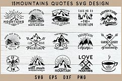 Mountain SVG Bundle, Mountain SVG, Mountain Clipart, Cut Fil Product Image 1