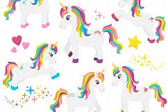 Rainbow Unicorn Clipart Product Image 3