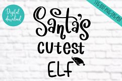 Santa&#039;s cutest elf- christmas svg, elf clipart Product Image 2