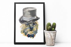 Hipster dogs watercolor set Product Image 6