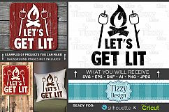 Let&#039;s Get Lit SVG - Camping Svg - Camping Signs SVG - 741 Product Image 1