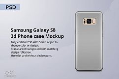 Samsung Galaxy S8 3d Phone Case Mockup Product Image 1
