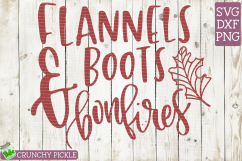 Flannels Boots &amp; Bonfires Svg Product Image 2