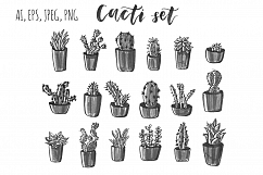 Cacti hand drawn set. Product Image 3