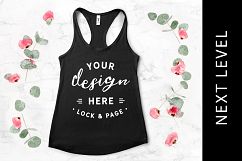Black Next Level 1533 Mockup Tank Top Gym Apparel Vest Product Image 1
