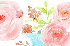 Watercolor Flower Collection Rose Garden, Watercolor Clipart Product Image 4