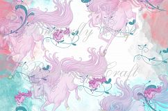 Unicorns Digital Paper , Scrapbook unicorn paper, Unicorn pattern, Unicorns background, Kids party unicorns, Birthday unicorn decorate Product Image 7