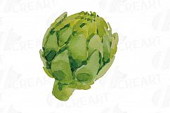 Watercolor Vegetables clip art pack, green and colorful vegetables. Healthy Food, eps png, jpg, svg, vector files included, instant download Product Image 11