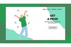 Get A Prize Money Cheering Businessman Vector Product Image 1