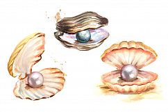 Pearls. Watercolor collection Product Image 3