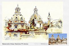 Watercolor Urban Sketcher Photoshop Action Product Image 7