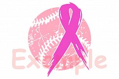 Baseball Tackle Breast Cancer Svg Awareness ribbon 1021s Product Image 3