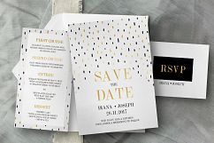Black Gold Polkadot Wedding Suite Product Image 3