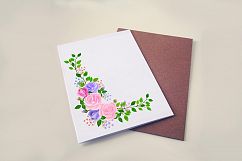 Watercolor Floral Bouquet, Flowers &amp; Leaves Kit Product Image 4