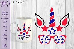 Unicorn , 4th of July unicorn svg, Independence day, Hipster unicorn Product Image 6
