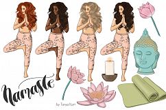 Namaste Hand Drawn Yoga Illustration Product Image 4