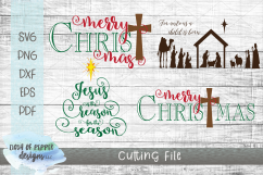 Mini Religious Christmas Bundle - 4 SVG Designs Product Image 1