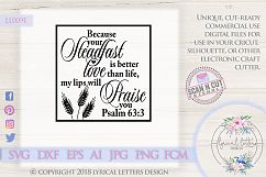 Steadfast Love is Better Than Life Psalm 63 SVG DXF LL009E Product Image 1