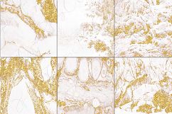 White Marble &amp; Gold Digital Paper Product Image 3