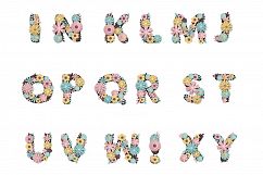 Horses, flowers &amp; alphabet – Vector Paper Art Style Product Image 2