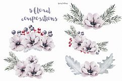 Scandinavian Christmas Watercolor Clipart Product Image 7
