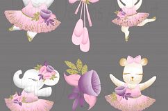 Ballerina animals clipart Product Image 3
