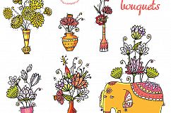 Indian Flowers - clip-art collection, frames, patterns Product Image 3