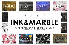 Only Ink &amp; Marble Backgrounds Bundle Product Image 1