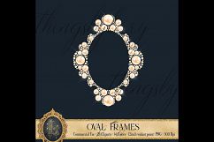 28 Diamond and Pearl Oval Frames, Luxury Royal Antique Frame Product Image 8
