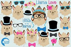 Llama Funny Faces clipart, graphics, illustrations, AMB-1986 Product Image 5