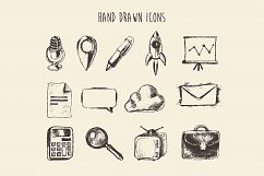 Set of doodle network icons Product Image 2