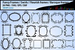 Fancy frames SVG bundle / fancy labels SVG / baroque frames Product Image 1