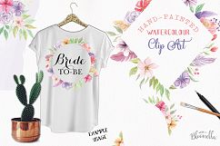 Dreams Frames Watercolor Clipart Border Flowers Feathers Pink Purple Florals Product Image 4