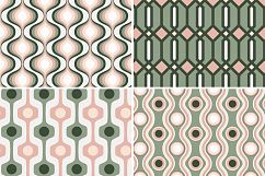 8 Seamless Retro Modern Patterns - Pink &amp; Green - Set 1 Product Image 6