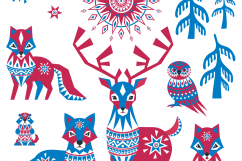 Northern tale. Arctic animals in Tribal style. Product Image 2