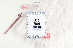 Cute baby Panda Watercobaby nursery clipart Product Image 7