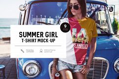 T-Shirt Mock-Up Summer Girl Product Image 1