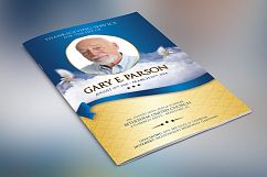 Blue Ribbon Funeral Program Template Product Image 3