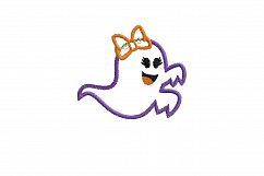 Funny Halloween Ghost Girl 2 Embroidery Design Product Image 3