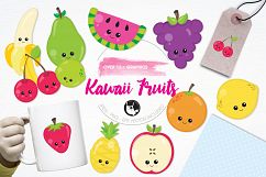 Kawaii Fruits  graphics and illustrations Product Image 1