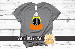 Candy Corn Monogram Frame- Halloween SVG File Product Image 1