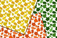 Fall Leaves Digital Paper - Autumn Backgrounds and Patterns Product Image 2