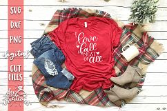 I Love Fall Most Of All - Hand Lettered SVG DXF PNG Digital Product Image 3
