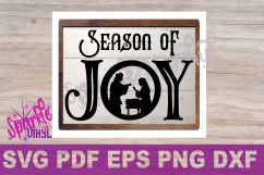 Svg Christmas Joy Nativity sign stencil farmhouse style Christmas svg cut files for cricut sihouette, DIY Sign Stencil Product Image 2